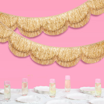 Stay Golden Fringe - scalloped banner