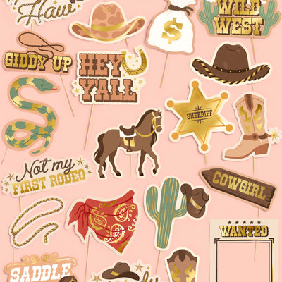 Saddle Up Props - 24 pc. photo booth set