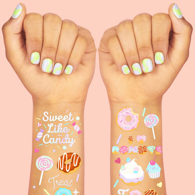 Too Sweet Tats - 48 foil temporary tattoos