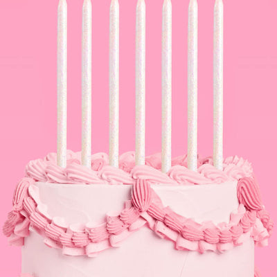 Iridescent Glitter Candles - 10 glitter candles