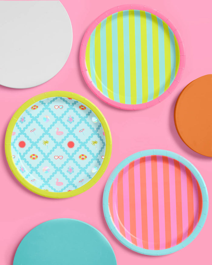 Pool Party Plates - 24 paper plates