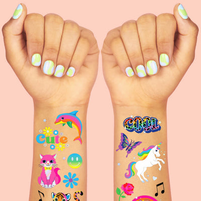 Rainbow Dreamland Tattoos - 68 temporary tattoos