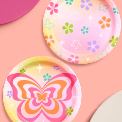 Butterfly Daydream Plates - 24 paper plates