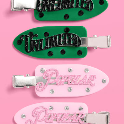 Popular + Unlimited Clips - 4 acrylic clips