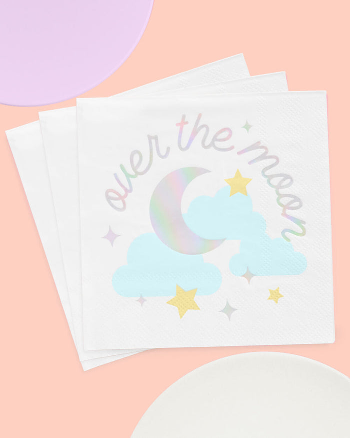 Over the Moon Napkins - 50 paper napkins