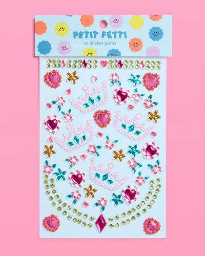 53 face gems including crowns, flowers, hearts + more