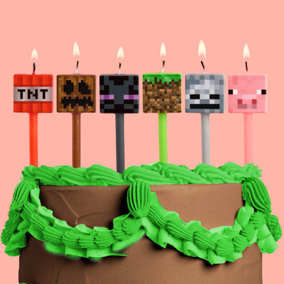 Pixel Mining Candles - set of 6