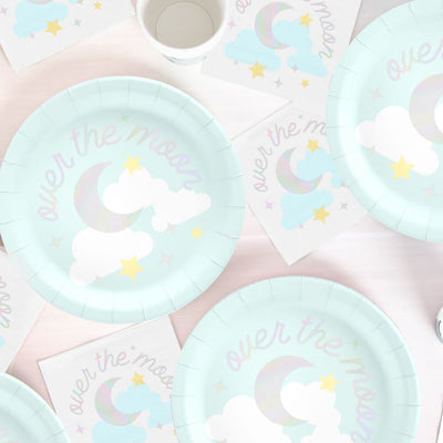 Over the Moon Plates - 25 paper plates