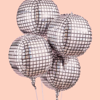 It's Disco, Baby! Balloons - 4 disco ball balloons