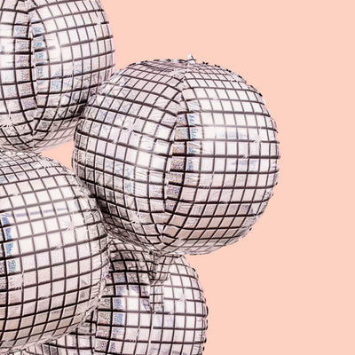 It's Disco, Baby! Balloons - 4 disco ball balloons