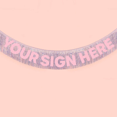 Shimmer Fringe - iridescent banner