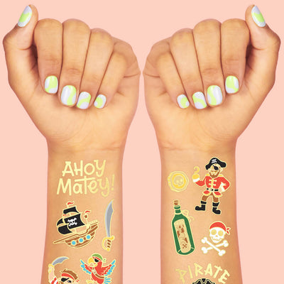 Ahoy Matey! Tats - 44 foil temporary tattoos