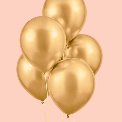 Gold Chrome Pack - 25 metallic balloons