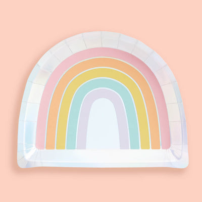 Rainbow Plates - 25 paper plates