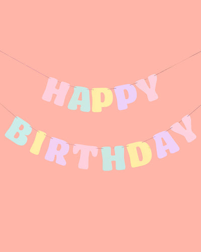 Pastel Party Banner - matte pastel banner