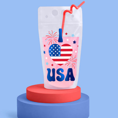 Party In The USA Sippers - 16 pouches + straws