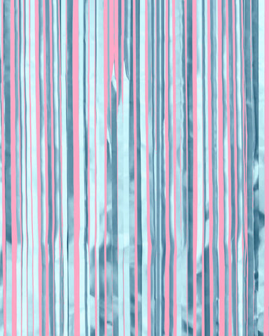 Blue Party Curtain - matte blue foil curtain