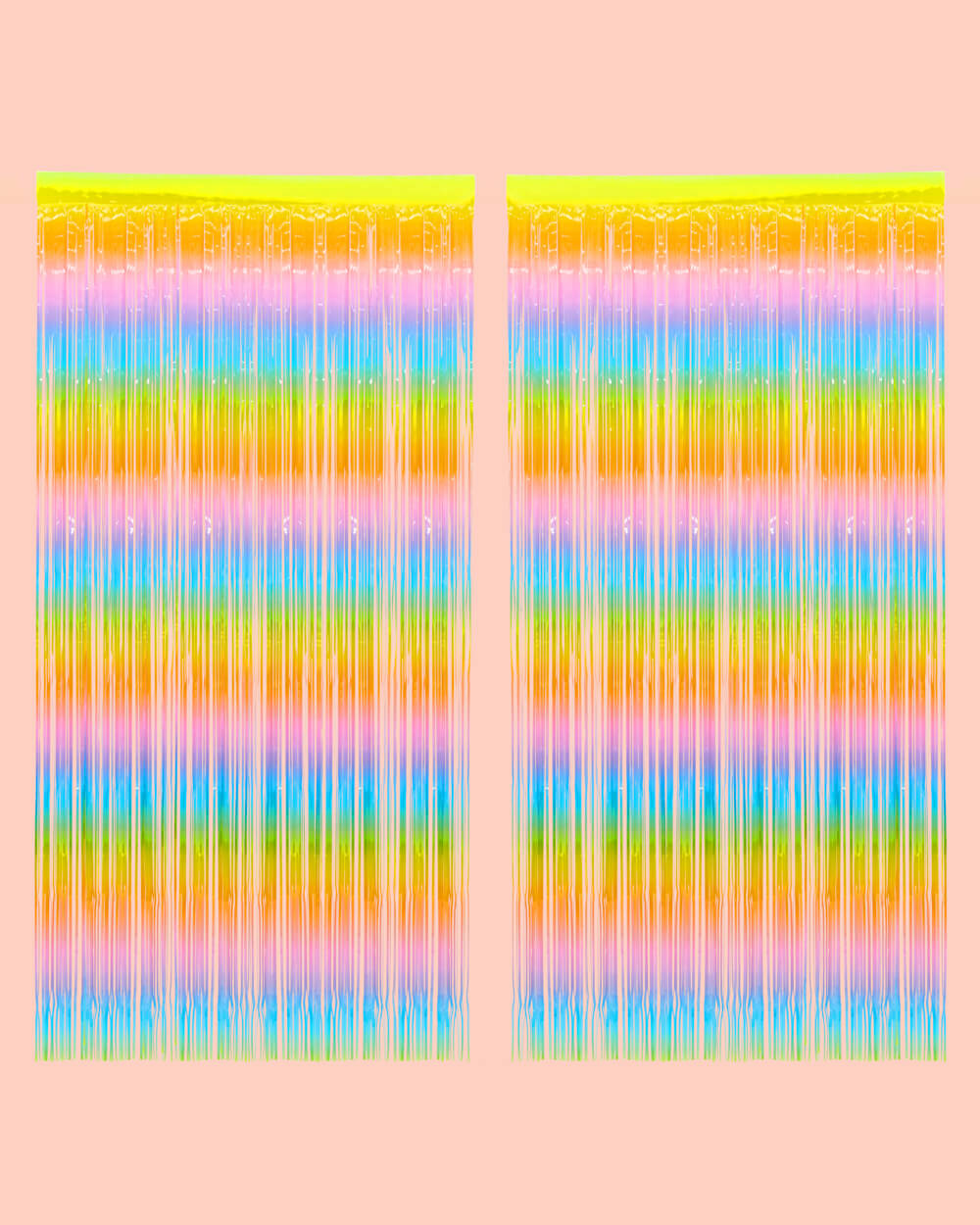 Pastel Party Curtain - rainbow foil curtain