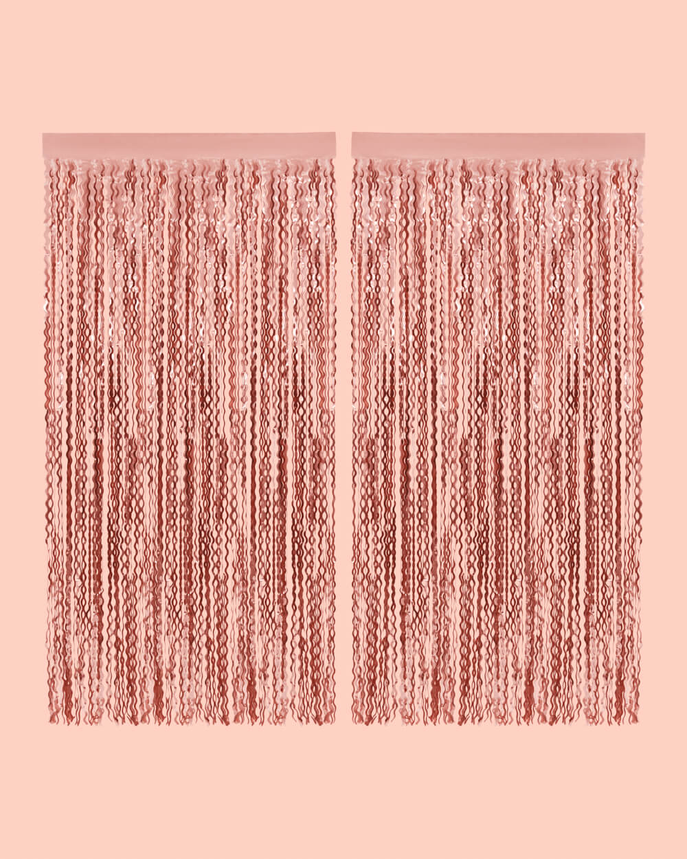 Keep It Wavy Curtain - rose gold foil curtain