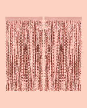 Keep It Wavy Curtain - rose gold foil curtain