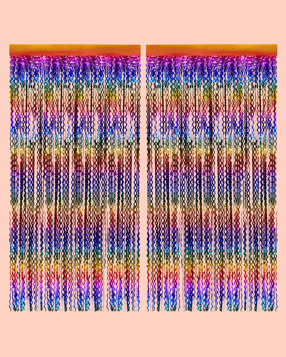 Rainbow Wavy Curtain - wavy foil curtain