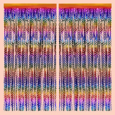 Rainbow Wavy Curtain - wavy foil curtain