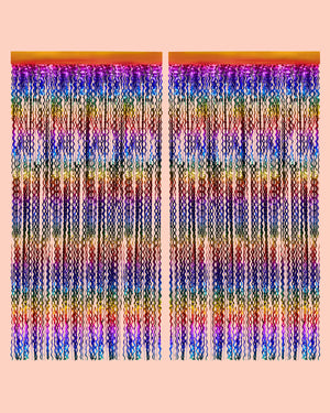 Rainbow Wavy Curtain - wavy foil curtain