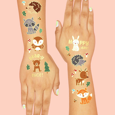 Forest Friends Tats - 42 foil temporary tattoos