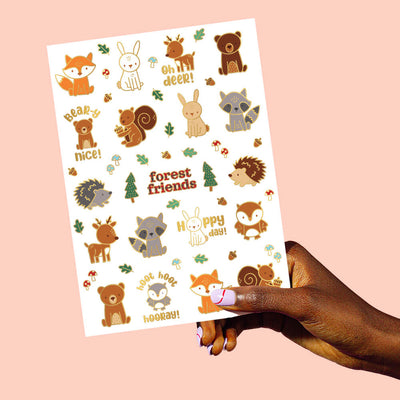 Forest Friends Tats - 42 foil temporary tattoos