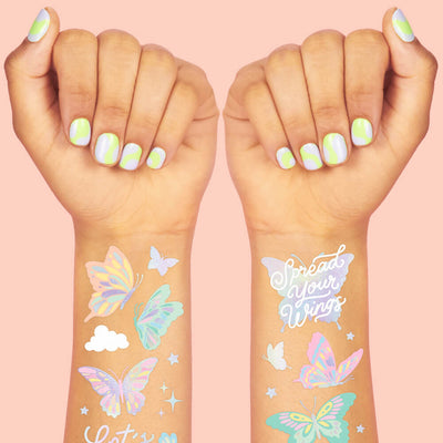 Let's Fly Tats - 70 foil temporary tattoos