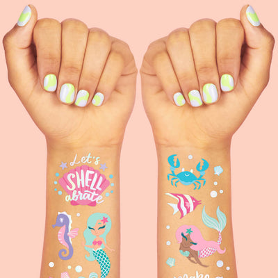 Mermazing Tats - 56 foil temporary tattoos