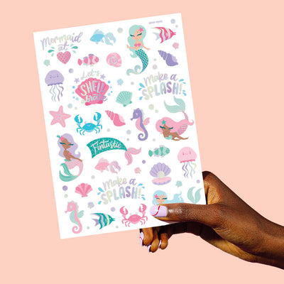 Mermazing Tats - 56 foil temporary tattoos