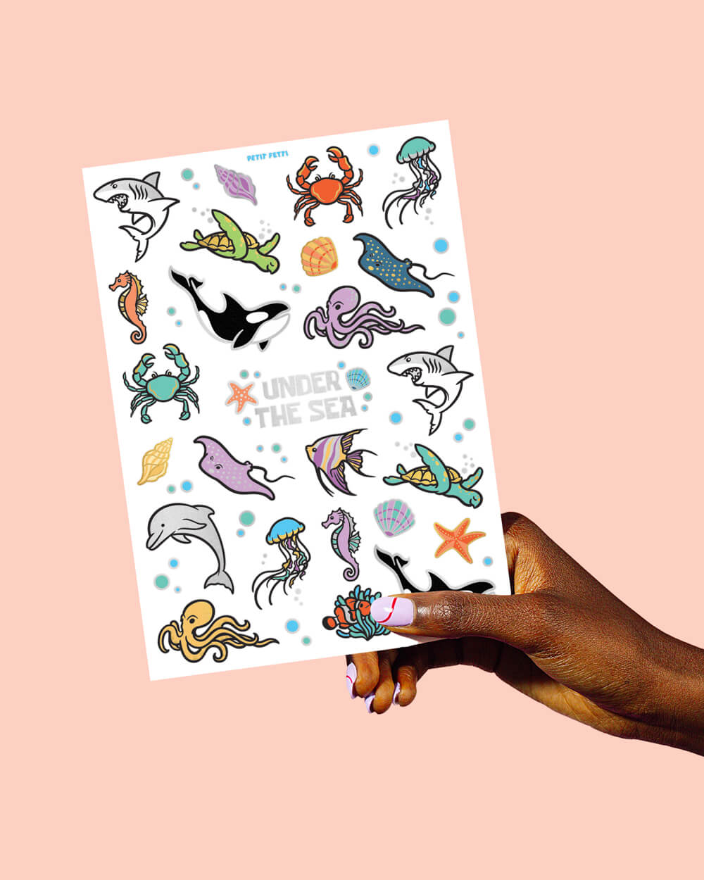 Under The Sea Tats - 50 foil temporary tattoos