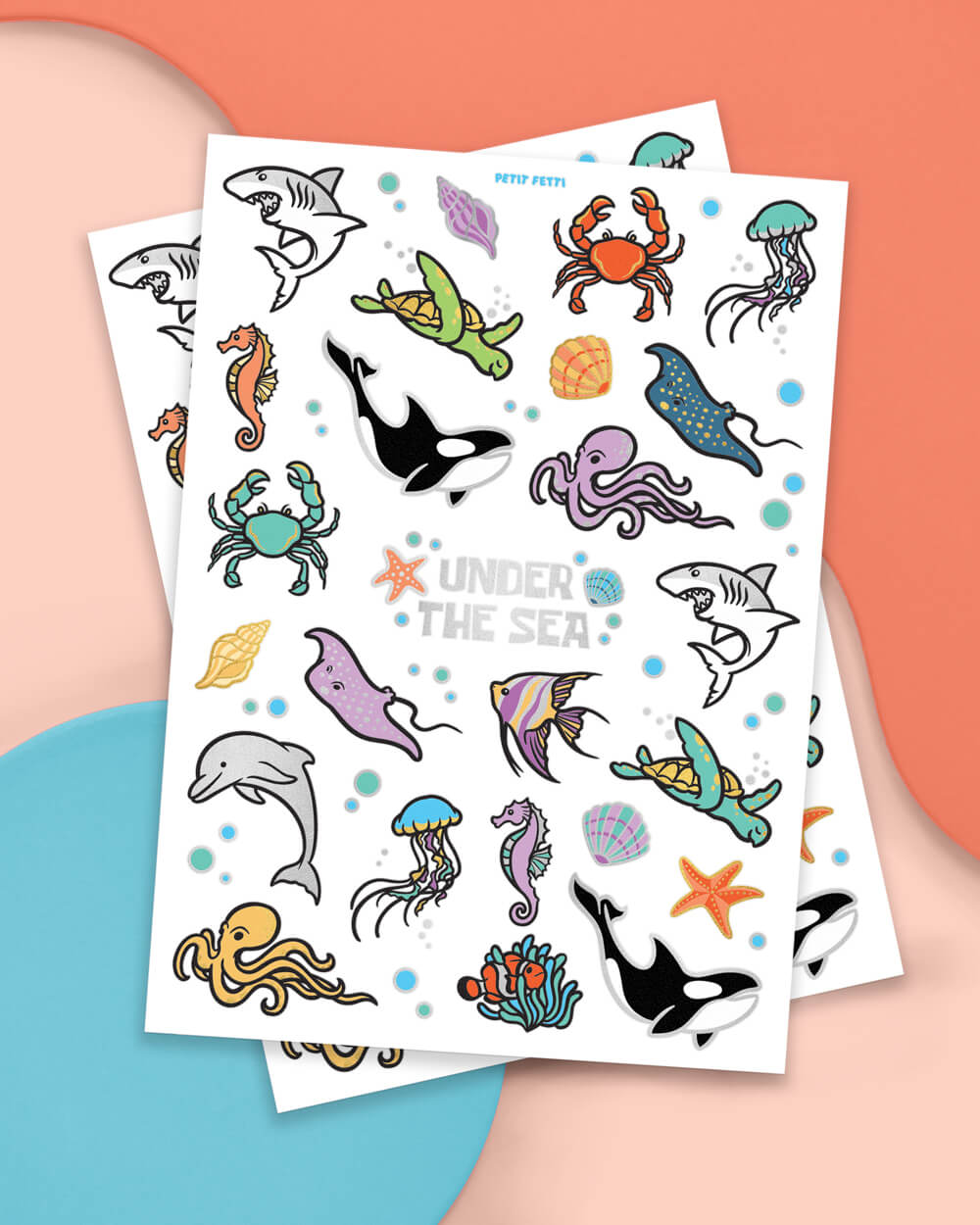 Under The Sea Tats - 50 foil temporary tattoos