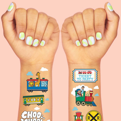 Train 🚂 Tats - 48 foil temporary tattoos