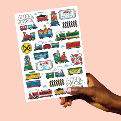Train 🚂 Tats - 48 foil temporary tattoos