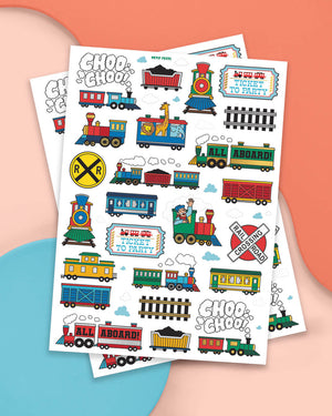 Train 🚂 Tats - 48 foil temporary tattoos