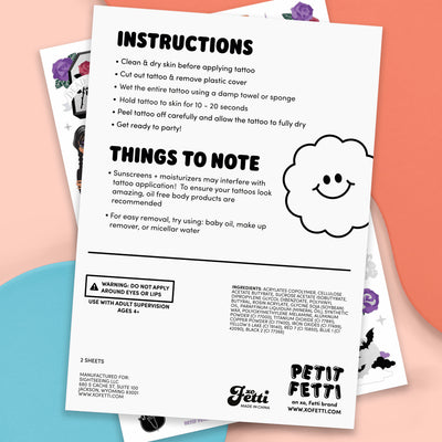 Spooky Girl Tats - 62 temporary tattoos