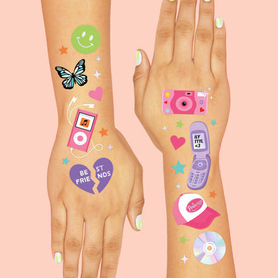 Y2K Tats - 62 foil temporary tattoos
