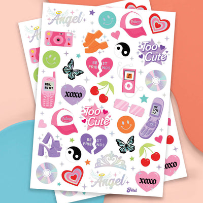 Y2K Tats - 62 foil temporary tattoos