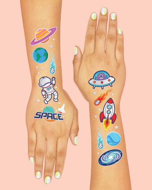 Blast Off Tats - 50 foil temporary tattoos