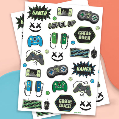 Level Up Glo Tats - 40 foil temporary tattoos