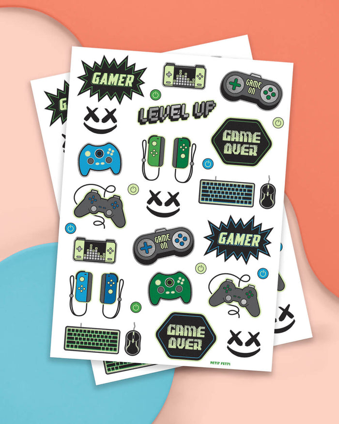 Level Up Glo Tats - 40 foil temporary tattoos