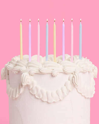 Skinny Party Candles - 5" pastel candles