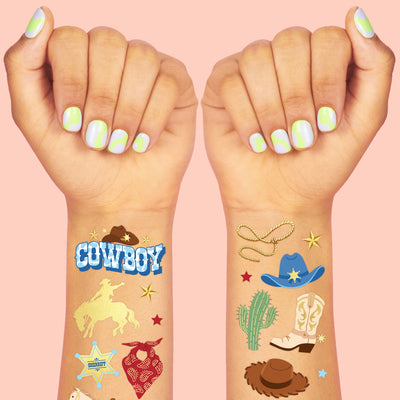 Wild Wild West Tats - 52 foil temporary tattoos