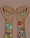 Far Out Glo Tats - 50 foil temporary tattoos