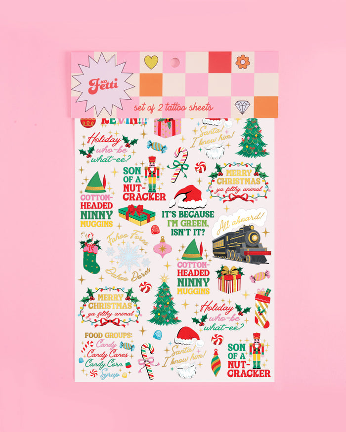 Christmas Movie Tattoos - 48 temporary tattoos