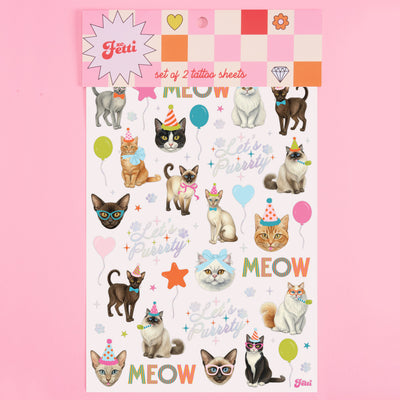 Cat Bday Tats - 54 temporary tattoos