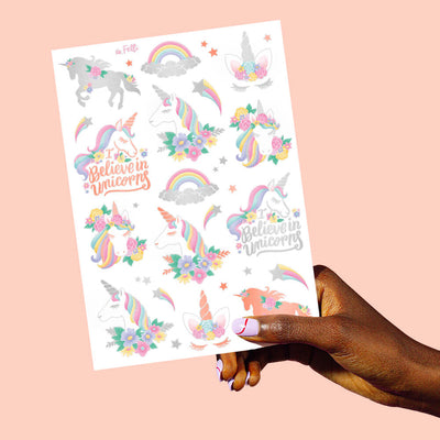Unicorn 🦄 Tats - 52 foil temporary tattoos