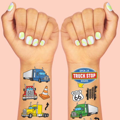 Trucker Tats - 42 foil temporary tattoos